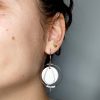 Boucles d'oreilles créoles Blanc