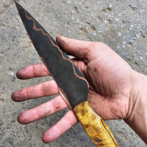 Terroir-Artisan couteau Pierre Roy couteau à steack Damas 2